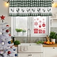 thumbnail image 6 of 2 Pack Valances for Windows, Farmhouse Green Plaid Window Valances for Living Room/Bedroom/Bathroom, Vintage Country Cock Checkered Light Filtering Kitchen Curtain Valance 60"W x18" L, 6 of 9
