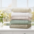 thumbnail image 7 of Oversized Quilted Throw with Scalloped Edges Khaki 60x72", 7 of 7