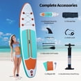 thumbnail image 4 of Inflatable Paddle Boards Stand Up Paddleboard Wide Stable with Premium SUP Paddle Board Accessories for All Skill Levels with Fins, Adjustable Paddle, Pump, Backpack, Leash, 4 of 8
