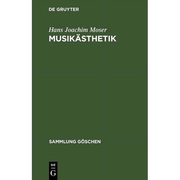 Sammlung Göschen Musikästhetik, Book 344, (Hardcover)