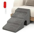 thumbnail image 2 of Pefilos 27" Pet Stairs for Small Dogs with Arch, 4-Step Dog Ramp for Beds and Couch, Non-Slip Balanced Indoor Step, Gray, 2 of 11