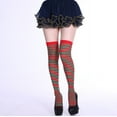 thumbnail image 2 of Fgnfyis Women's Striped Knee High Dress Socks for Party Fancy Print Props Red One Size, 2 of 2