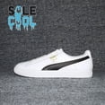 thumbnail image 1 of PU & MA Clyde Core Leather Foil White Black Lace Up mens casual Sneakers 364669-01, 1 of 6