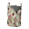 thumbnail image 1 of Abstract Laundry Bag, Middle Eastern Style Traditional Geometric Shapes with Inner Dots Artisan Motif, Basket with Handles Drawstring Closure for Laundromats, 13" x 19", Multicolor, by Ambesonne, 1 of 4