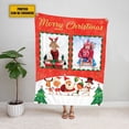 thumbnail image 1 of Teesdily | Merry Christmas Custom Blanket With Picture, Cute Christmas Soft, 1 of 7