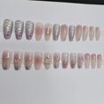 thumbnail image 1 of Silver Snake Print Wearable Nail Burst Glitter Nail Chip, 1 of 2