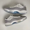 thumbnail image 3 of Ni - ke Ni - ke Air Jordan 11 Retro Low Cement Grey White Blue Sneakers AV2187-140 Men's 11, 3 of 5