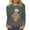 5Gray, variant on Drses‌‌ ‌‌‌Women's Spooky Crewneck T-Shirt - Cute Ghost Printed Top Halloween Gift Idea Crewneck Long Sleeve Casual Pullover‌ Shirt‌