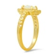 thumbnail image 2 of 925 Sterling Silver Opal Floral Ring, 2 of 2