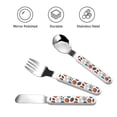thumbnail image 3 of Rateoe Color Balls for Stainless Steel Kids Silverware Set - Child and Toddler Safe Flatware - Children's Knife, Fork And Spoon Set, 3 of 8