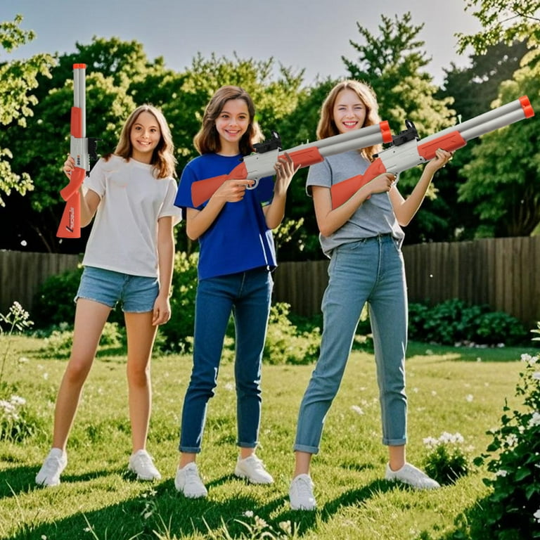 BIU BLASTER Manual Double Barrel Foam Dart Blaster – 25 Inch, Safe