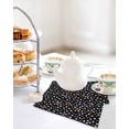 thumbnail image 4 of Colorful Polka Dot Kitchen Dish Towels for Drying Dishes Set of 3, Modern Minimalist Geometric Black Waffle Weave Microfiber Hand Tea Bathroom Towels Quick Dry & Absorbent Towel 12x12, 4 of 7