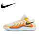 thumbnail image 2 of Zapatillas de baloncesto Nike KD 17 originales para hombre, transpirables, con amortiguación y antideslizantes, en color naranja, blanco y negro, 2 of 5