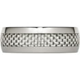 thumbnail image 3 of Stainless Steel Polished With Grey Carbon Fiber Inlay 8mm Band (Size 8) Made In China sr258-8, 3 of 5