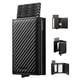 thumbnail image 1 of Cartera VULKIT, plegable, de piel, con bloqueo RFID, color negro carbón, 1 of 8