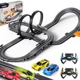 thumbnail image 1 of Set de pista de carreras de coches tragamonedas Jumplanma con 4 coches y 2 controladores, 1 of 6