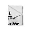 thumbnail image 2 of Black and White Soft Flannel Fleece Throw Blanket, Love Each Other as I Loved You Western Lettering Illustration, Cozy Plush for Indoor and Outdoor Use, 50" x 60", White and Black, by Ambesonne, 2 of 6