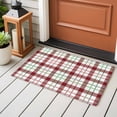 thumbnail image 4 of Rectangle Rug 2x3Ft Retro Christmas Red Green Tartan Plaid Soft Indoor Throw Rugs Carpets for Living Dining Bedroom Kids Room Non-Slip Playroom Crawl Rug Floor Mats Retro Farm Lattice, 4 of 9