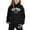 Black, variant on lnmuld Two Piece Outfits Stylish Girls Winter Outfits Set Printed Hooded Sweatshirt Ensemble Casual Wear with Easy Care Instructions Solid Color Size:8-9 Years