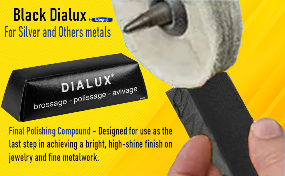 Black Dialux Silver Polishing Compound 3 Bars Noir Premium Polish Jewelry Metals