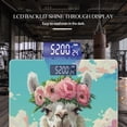 thumbnail image 3 of High Precision Body Weight Scale Smart Bathroom Scales with Large LCD Display(400lbs),Decorative for Bedroom-Cute White Alpaca With Pink Flower Crown, 3 of 4