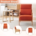 thumbnail image 2 of Ktaxon Mid Century Accent Chair, Modern Club Chairs with High Back, Rattan Sides Arm Chair for Living Room Bed Room Orange, 2 of 10