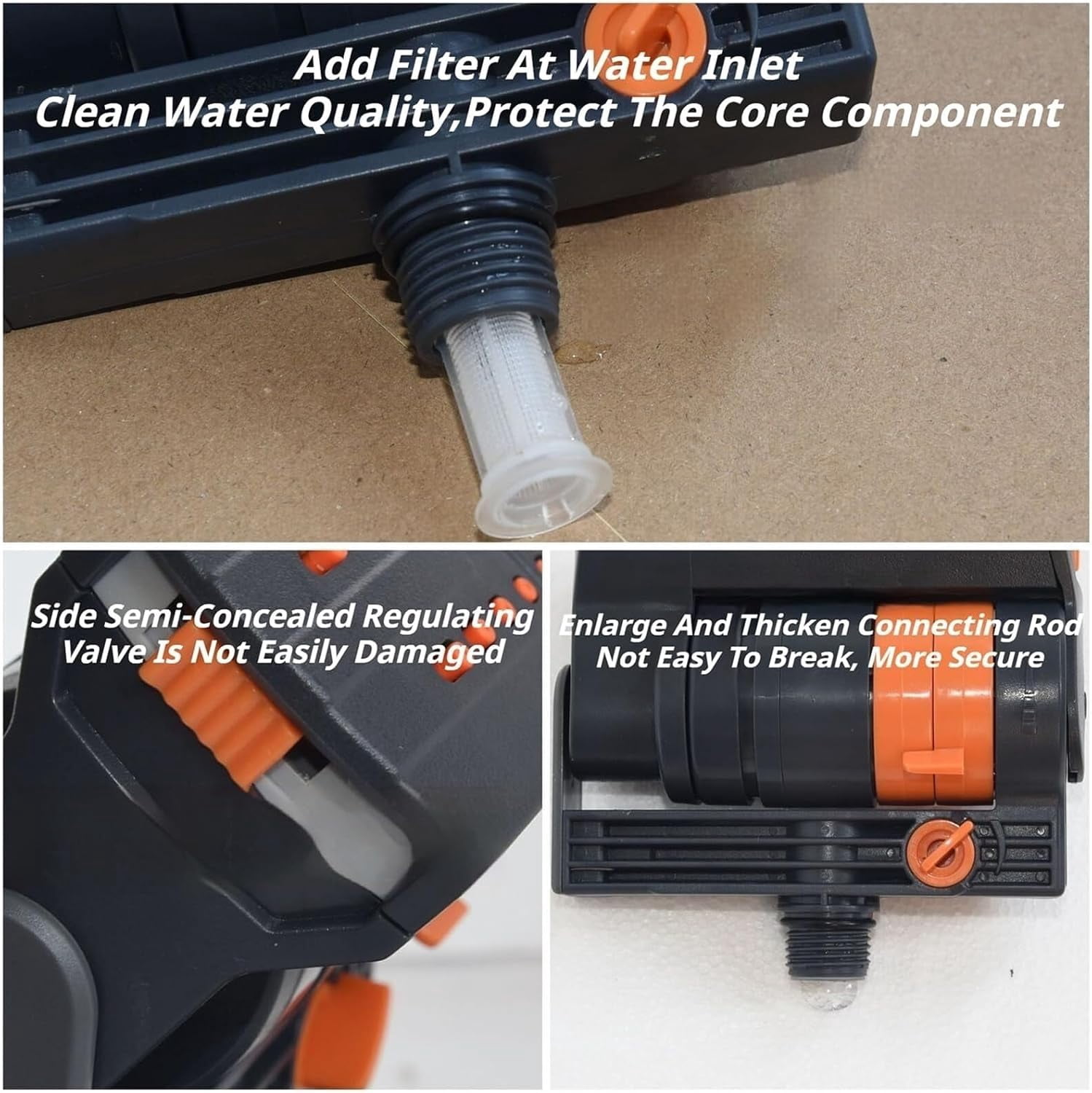 16-Hole Automatic Oscillating Sprinkler | Garden Water Sprayer for Lawn, Yard & Plant Irrigation (Adjustable Coverage)(Type-C)
