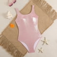 thumbnail image 5 of DHFJKG Swimsuit Women One Piece Swimwear Metallic Scoop Neck High Cut Backless Bathing Suit Summer Pool Party Stylish Beachwear, 5 of 7