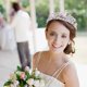 thumbnail image 4 of Coronas de tiara de cristal plateado JAMW para mujeres y niñas con peines para bodas y disfraces, 4 of 5