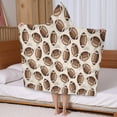 thumbnail image 5 of Brown Footballs on Beige Pattern Hooded Bath Towel，50"x30" for Ages 3 To 12 Kids, Quick Dry Lightweight Soft Microfiber Hood Beach Towel Cover Up for Kids, 5 of 7