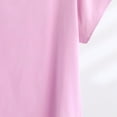 thumbnail image 5 of Womens Solid Color Cap Sleeve Blouses T-Shirt Casual Crew Neck Loose Fit Basic Shirts Tank Tops for Summer Purple, 5 of 5