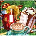 thumbnail image 2 of Metal Light Switch Wall Plate Outlet Cover (Coffee Beans Mocha Tea Marshmallow Treat Green Letter - Double Toggle), 2 of 2