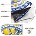 thumbnail image 6 of Round Rugs 3Ft, Summer Lemon Round Area Rug Washable Indoor Throw Carpet, Blue Floral Spring Botanical Vintage Small Non Slip Circle Rug for Bedroom Living Room Home Decor Aesthetic, 6 of 8