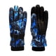 thumbnail image 5 of Sonducket Guantes para niños Guantes de ciclismo Moda cálida Estampado floral Fleece Hebilla de esquí Antideslizante Niñas Niños Guante para Azul 2Conjunto, 5 of 6