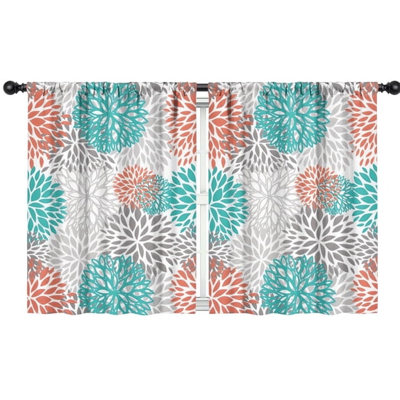 Blackout Kids Curtains,Boho Bohemia Pioneer Flower Art Childrens Insulated Curtains Set Of 2,Bedroom Essentials,Toddler Room Decor 42"x54"(106x137cm)