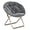 Grey (Moon), variant on YSNW Cozy Saucer Chair, Living Room Chair, Faux Fur Soft Thick Padded Folding Chair, Comfortable Moon Chair for Living Room, Bedroom, Reading Nook, Modern Style, Black(Moon)