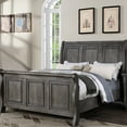thumbnail image 5 of Modern King Bed, Headboard, Antique Gray Finish, Bedroom Bed With, 5 of 6