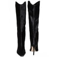 thumbnail image 3 of Schutz Maryana Welt Wild Black Pull On Pointed Toe High Stiletto Heel Tall Boots (Black, 5), 3 of 5