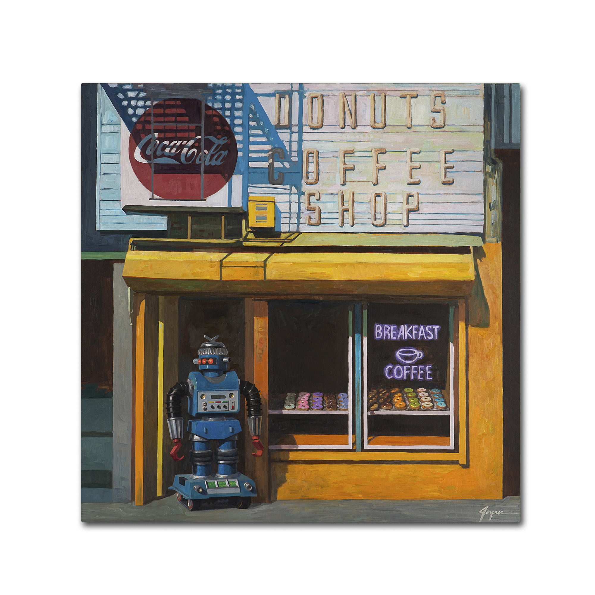 Trademark Fine Art "Blue Zeroid" Canvas Art by Eric Joyner