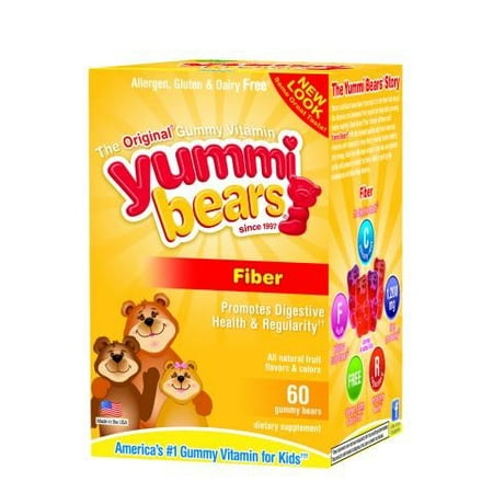 Yummi Bears fibre, 60 Count Gummy bears