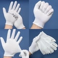 thumbnail image 2 of Sonducket 12 pares de guantes de algodón blanco para hombre, manopla de trabajo , guante para el cuidado de la piel para inspección, joyería, guantes y mitones  medio y grueso XL, 2 of 6