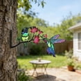 thumbnail image 5 of Metal Yard Art Outdoor and Garden Hummingbird Decor Metal Garden Fence Outdoor Metal Art Garden Decorations Outdoor for Yard Backyard Lawn Patio, 5 of 8