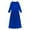 Blue, variant on YWOAGH Toddler Girl Long Sleeve Neck Solid Loose Casual Daily Wear Long Maxi Dress Girls Dresses for Kids Khaki 8-9 Years