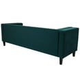 thumbnail image 5 of Frosty Green 89.75"L Sofa Couch, 3-Seater Upholstered Sofa with Tufted Decoration and Square Armrest for Bedroom, Apartment, Home Office, 89.75inX28inX28.75in, 5 of 8