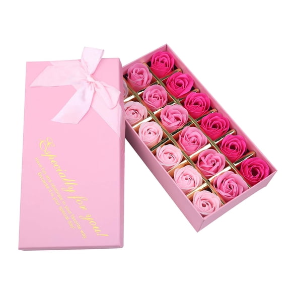 Rotumaty 18 piezas de jabón de baño perfumado floral, pétalos de rosas, aceite esencial de plantas, jabón de rosas, el mejor regalo para ella, mujeres, niñas, mamá, amante, cumpleaños, San Valentín, N