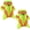 A-2pcs Neon Yellow, variant on High Visibility Reflective Safety Hats Sun Protection Wide Brim Flap Women
