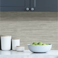 thumbnail image 3 of InHome Grey Harlow Weave Vinyl Peel And Stick Wallpaper, 216-in by 20.8-in, 31.2 Sq. Ft., 3 of 8