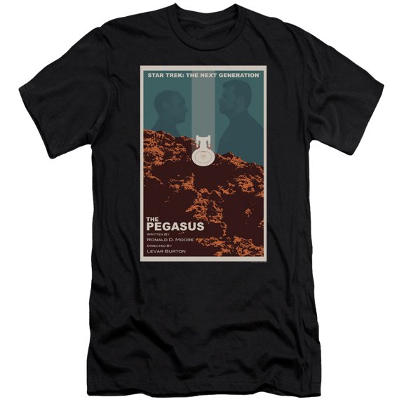 Star Trek Tng Season 7 Episode 12 Premium Canvas Adult Slim Fit 30/1 T-Shirt Black