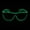 Green, variant on LINLIN LED Glasses, Light Up Glasses with 4 Modes Neon El Wire LED Battery Light Up Eyeglasses Sunglasses Eyewear for Nightclub Party