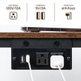 thumbnail image 4 of Nightstand Set 2, End Tables with Charging Station, Side Table with 2 Non-Woven Drawers, Bed Side Coffee Table for Small Spaces, Sofa, Dormitory, Living Room ET02L2BR, 4 of 8